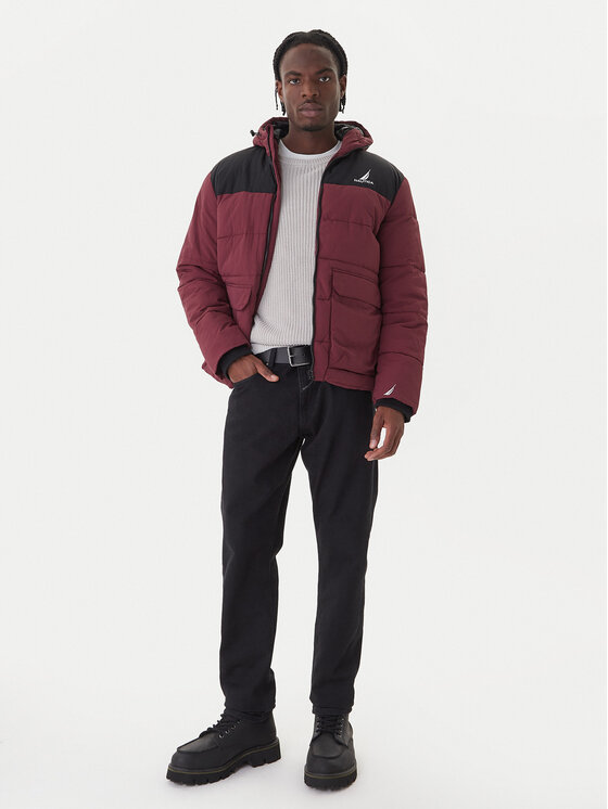 Nautica Nautica Žieminė striukė Pocatello FZ Coat N1T04061 Vyšninė Regular Fit