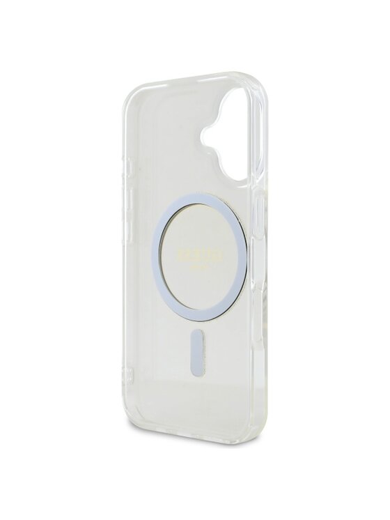 Guess Guess Etui na telefon Glitter Circle Przezroczysty