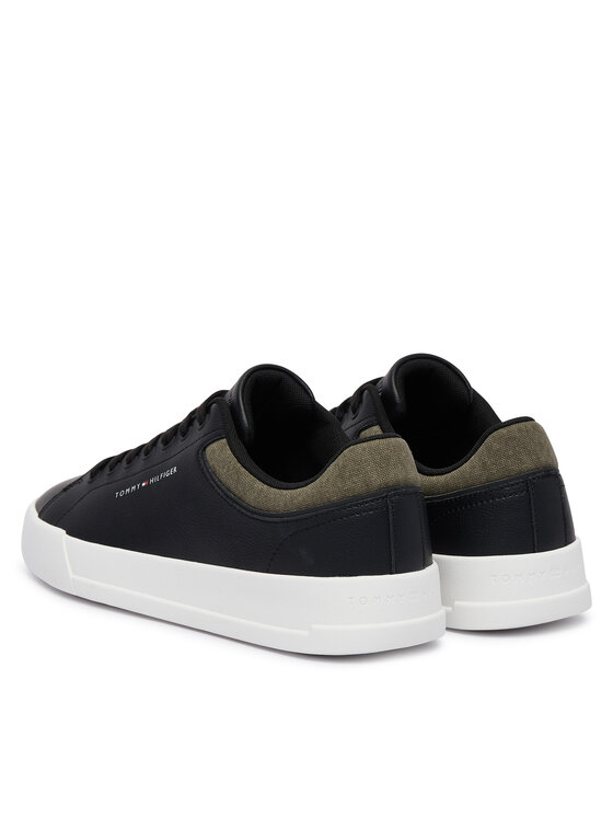 Tommy Hilfiger Tommy Hilfiger Sneakersy Th Court Core Lth Mix Collar FM0FM05970 Čierna