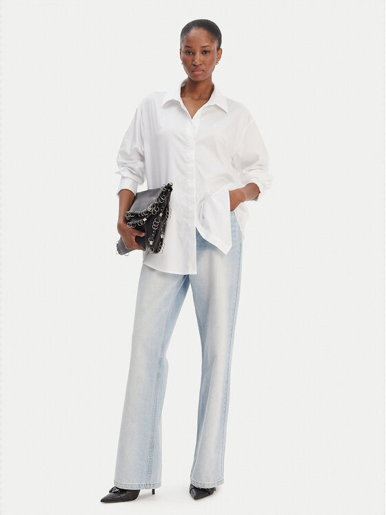 Guess Guess Camicia W6RH57 WAF10 Bianco Oversize