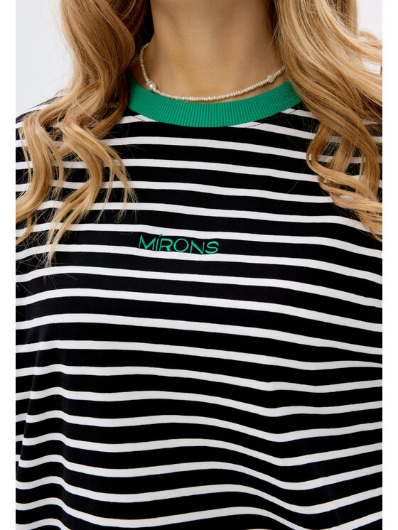 Mirons Mirons T-Shirt Print Biały Oversize