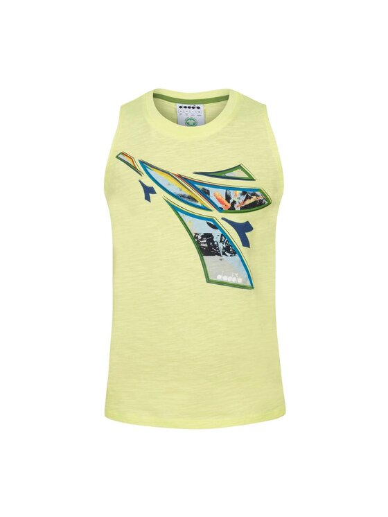 Diadora Diadora Komplet t-shirt i szorty sportowe JB. SET SL LOGO ELEMENTS Zielony Basic Fit
