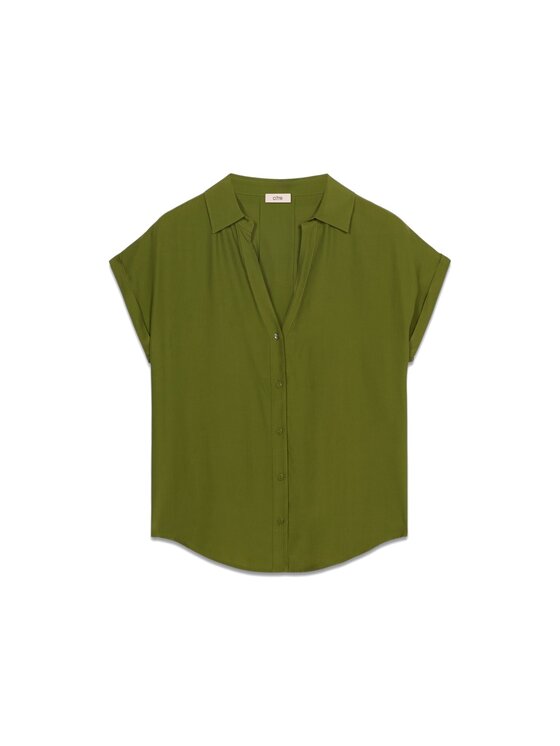Oltre Oltre Camicia 5185J000733N015 Verde Over Fit