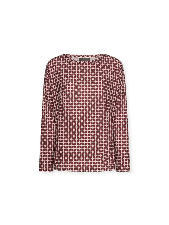 Elena Mirò Elena Mirò T-shirt G312Z100502N002 Bordeaux Boxy Fit