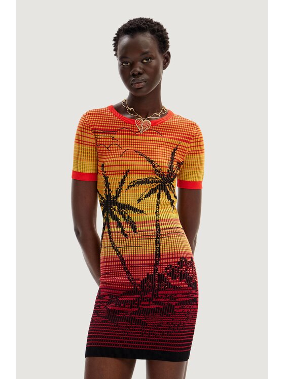 Desigual Desigual Φόρεμα βραδινό BIPALMERI Κόκκινο To Fit
