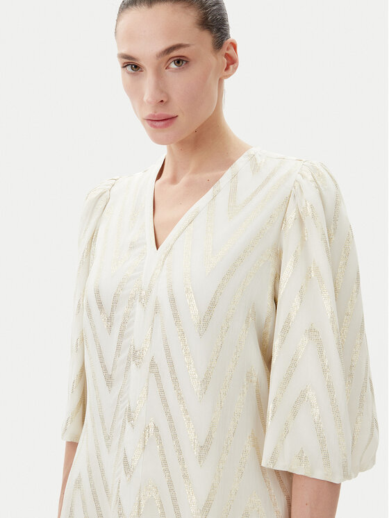 Bruuns Bazaar Bruuns Bazaar Blúz Collard Majlya BBW4486 Bézs Regular Fit