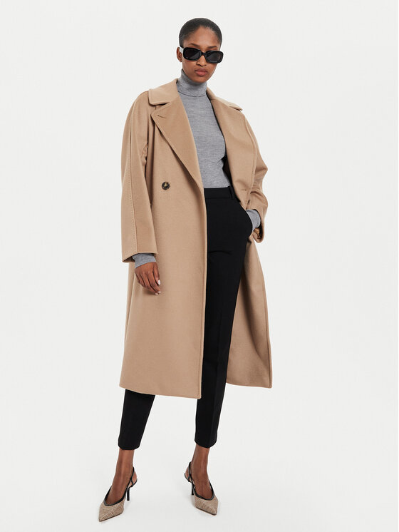 Weekend Max Mara Weekend Max Mara Cappotto di lana Resina 2425016092 Beige Regular Fit