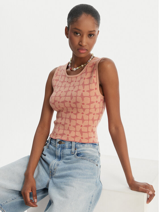 RVCA RVCA Marškinėliai Shiver 23B071504 Rožinė Slim Fit