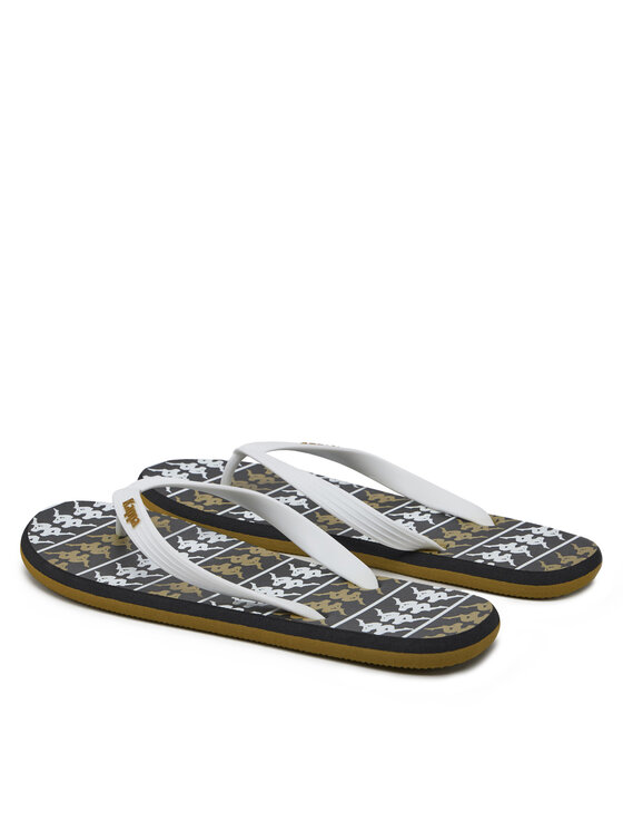 Kappa Kappa Σαγιονάρες 371D2UW White - Black - Green Military Έγχρωμο