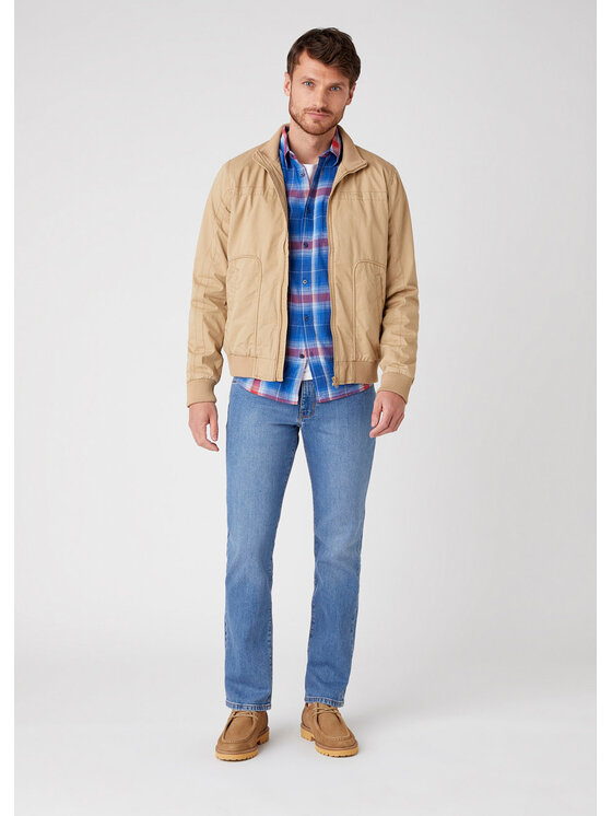 Wrangler Wrangler Kurtka przejściowa THE BOMBER Beżowy Regular Fit