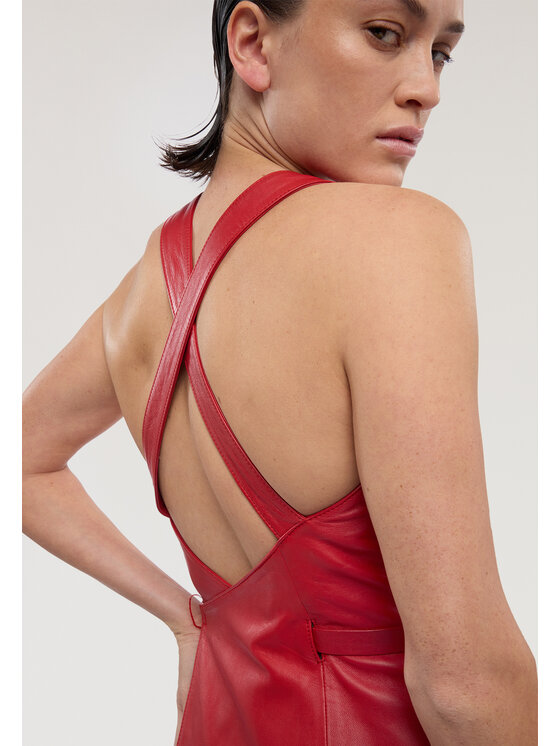 Trussardi Trussardi Vestito di pelle 7876A001827N016 Rosso A-Line Fit