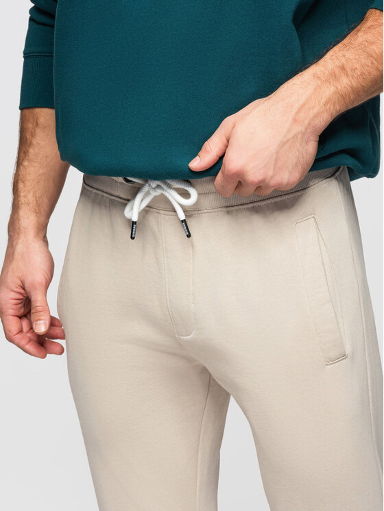 Ombre Ombre Teplákové kalhoty OM-PABS-0304 Světle šedá Slim Fit