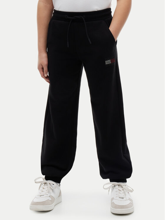 Tommy Hilfiger Pantaloni trening KG0KG09531 Negru Regular Fit