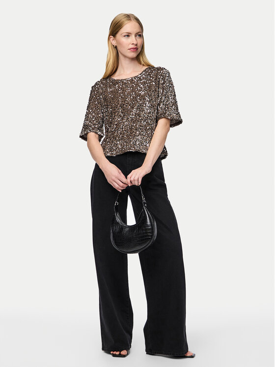 Pieces Pieces Bluză Kam 17132951 Auriu Regular Fit