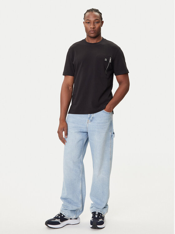 HUGO HUGO T-särk Dargentee 50542566 Must Relaxed Fit