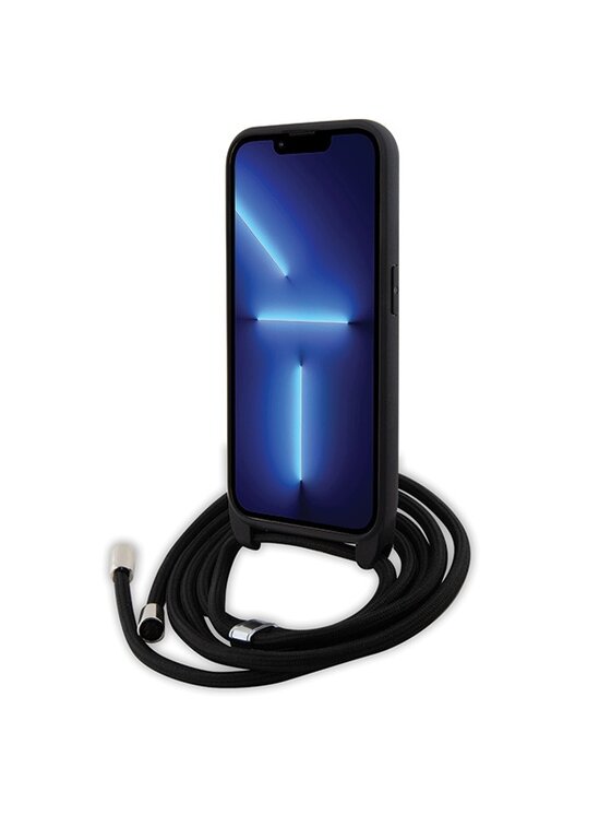 KARL LAGERFELD KARL LAGERFELD Etui na telefon Crossbody Saffiano Metal Czarny