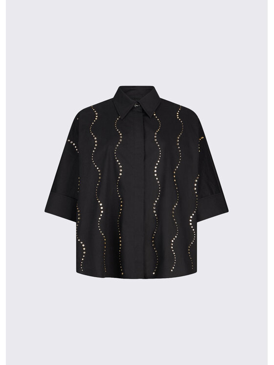Liu Jo Liu Jo Koszula CA6345TS24622222 Czarny Loose Fit