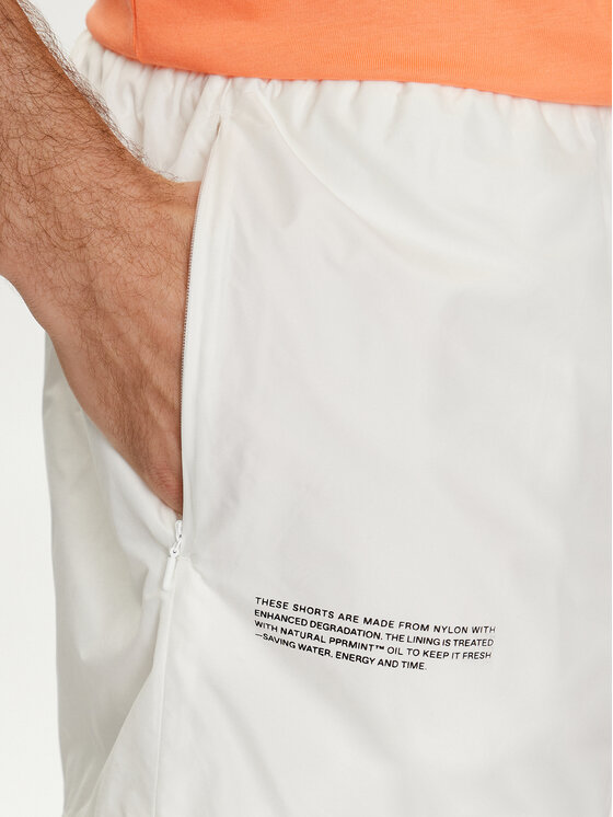 Pangaia Pangaia Pantaloncini sportivi Enhanced Degradation Bianco Loose Fit