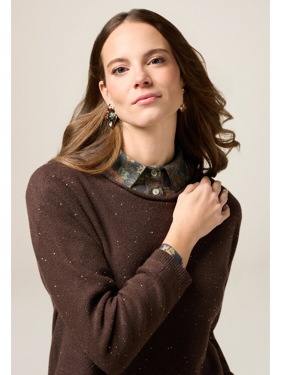 Oltre Oltre Maglione M128E002128N022 Marrone Regular Fit