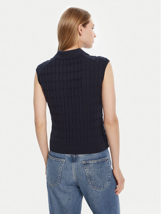 Tommy Hilfiger Tommy Hilfiger Sweater WW0WW45655 Sötétkék Regular Fit