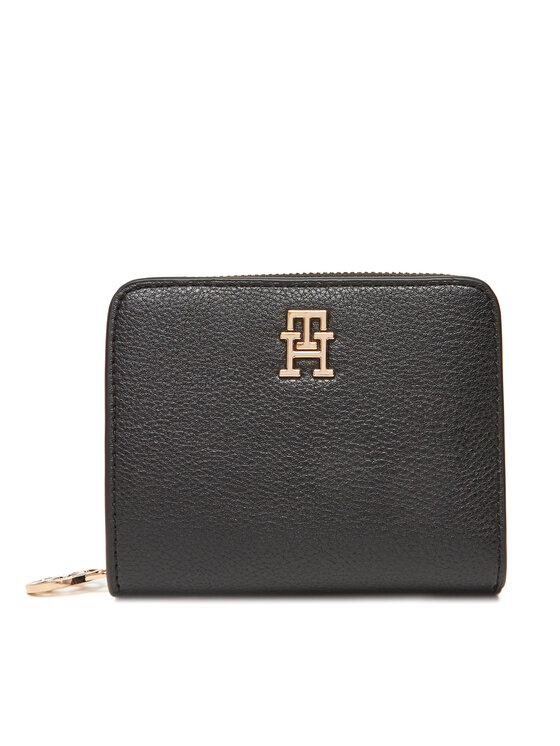 Portofel Mic de Damă Tommy Hilfiger Th Distinct Med Za AW0AW17473 Negru