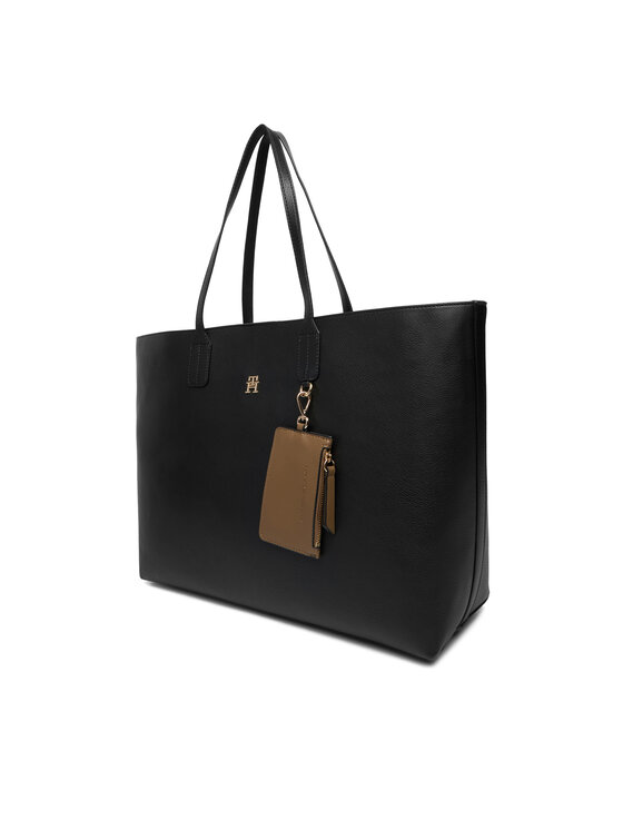 Tommy Hilfiger Tommy Hilfiger Kabelka Th Icon Tote AW0AW18173 Čierna