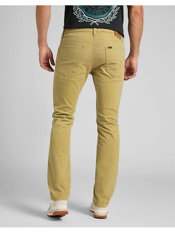 Lee Lee Spodnie materiałowe DAREN ZIP FLY Brązowy Straight Fit