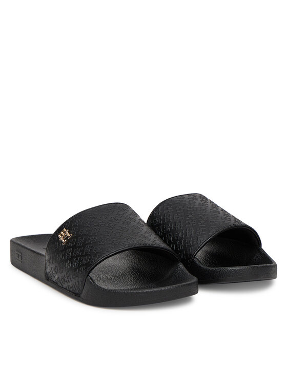 Tommy Hilfiger Tommy Hilfiger Şlapi Th Monogram Poolside FW0FW08525 Negru