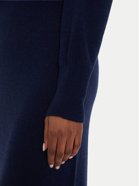 Kontatto Kontatto Rochie tricotată 3M0175 Bleumarin Regular Fit