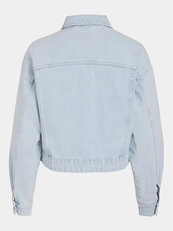 Vila Vila Jeans jakna Kira 14096848 Modra Regular Fit