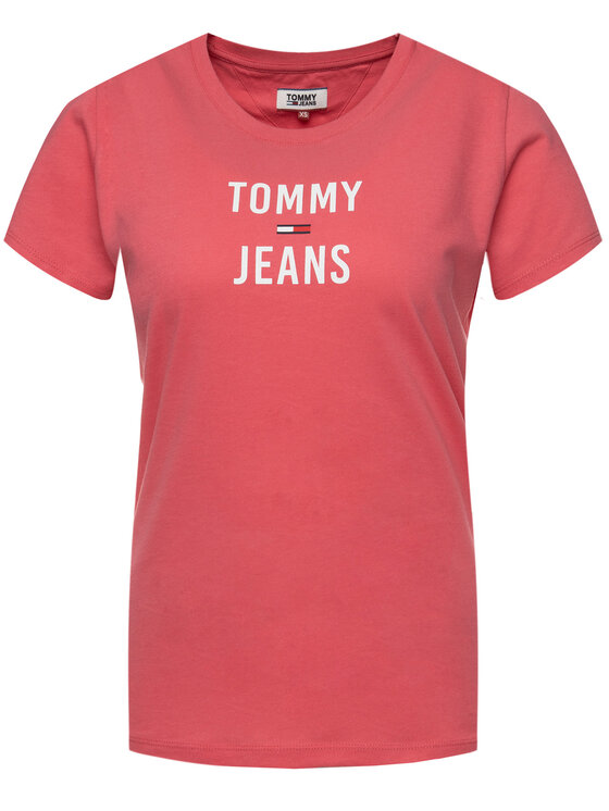 Tommy Jeans Tommy Jeans T-shirt Square DW0DW07155 Rosa Regular Fit
