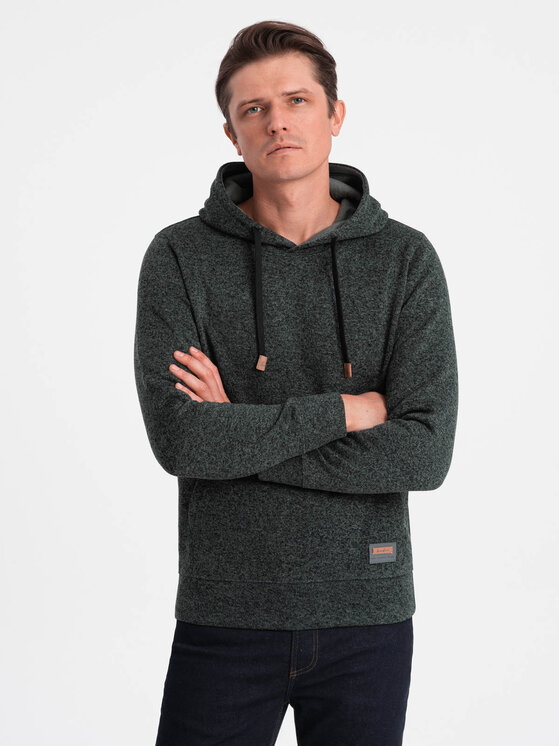 Ombre Ombre Mikina OM-SSNZ-0147 Zelená Classic Fit