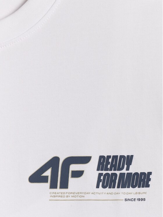 4F 4F T-shirt 4FRSS26TTSHM3992-10S Bianco Regular Fit