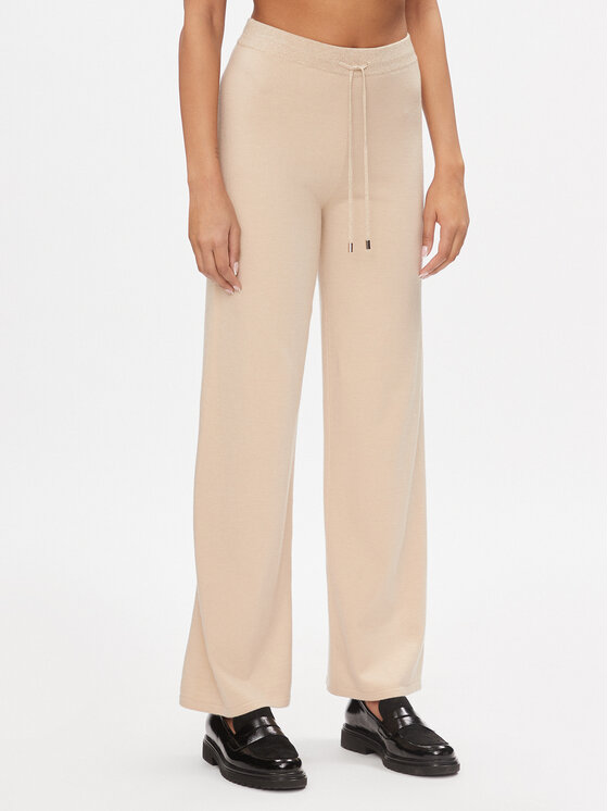 Liu Jo Sport Úpletové nohavice TA4052 MS005 Béžová Bootcut Fit