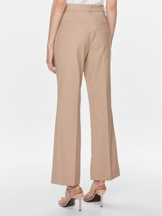 IVY OAK IVY OAK Hlače iz tkanine Polina IO115166 Bež Straight Fit
