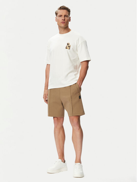 HUGO HUGO T-särk Detzi 50563795 Kreemjas Relaxed Fit