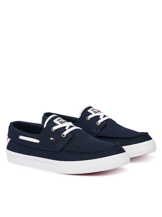Tommy Hilfiger Tommy Hilfiger Tenisenes Th Boat Vulc Sneaker Canvas FM0FM05877 Tumši zils