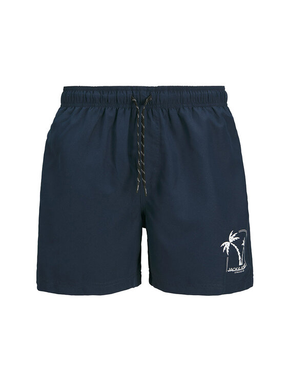 Jack & Jones Junior Jack & Jones Junior Szorty kąpielowe Maui 12283797 Granatowy Regular Fit