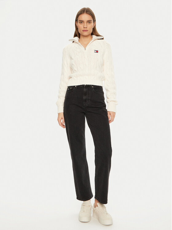 Tommy Jeans Tommy Jeans Traperice Layla DW0DW19577 Crna Straight Fit