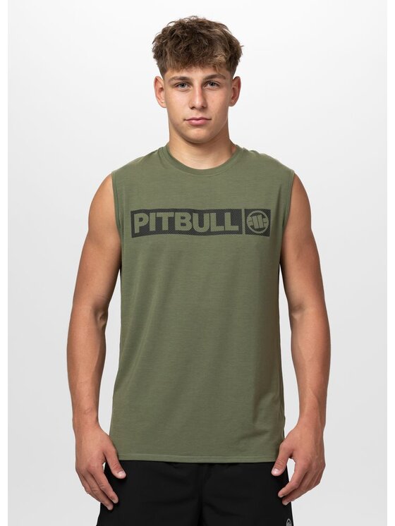 PITBULL PITBULL Koszulka techniczna Casual Sport HILLTOP Zielony Regular Fit
