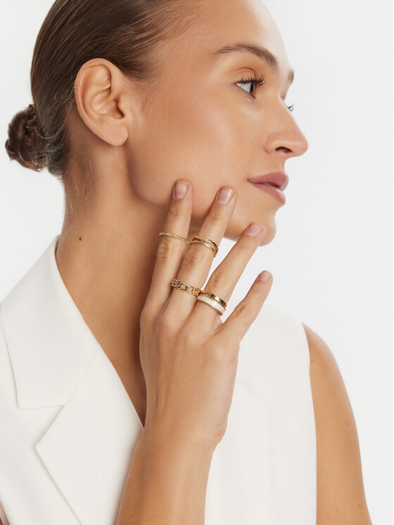 Pieces Pieces Set 10 inele 17146764 Auriu