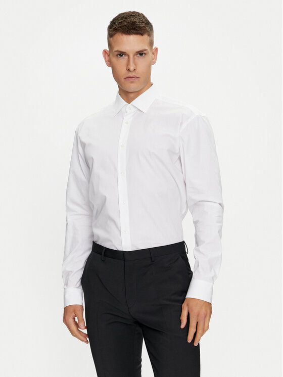 HUGO Hugo Košeľa Valerio 50519812 Biela Modern Fit