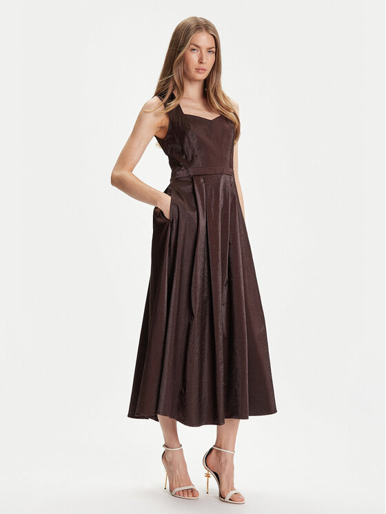 Rinascimento Rinascimento Коктейльна сукня CFC0125066003 Коричневий Regular Fit