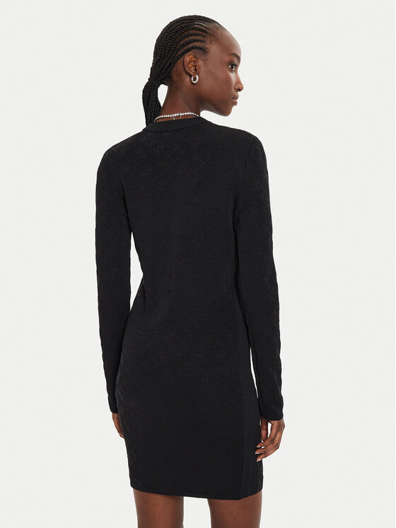 PINKO Pinko Kootud kleit Solfitaggio Abito 103974 A21T Must Slim Fit