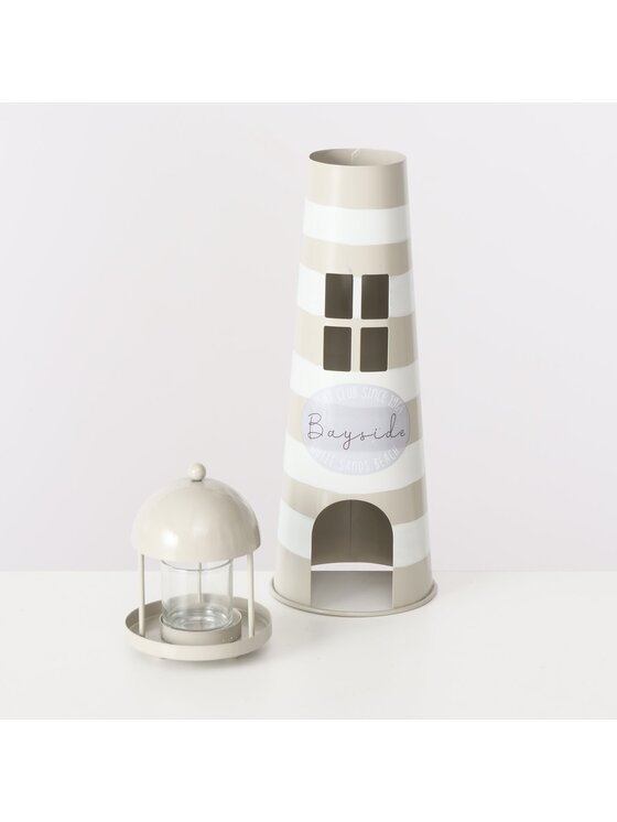 MIAhome MIAhome Zestaw 2 latarni morskich 57x15,7 cm FARO Beżowy