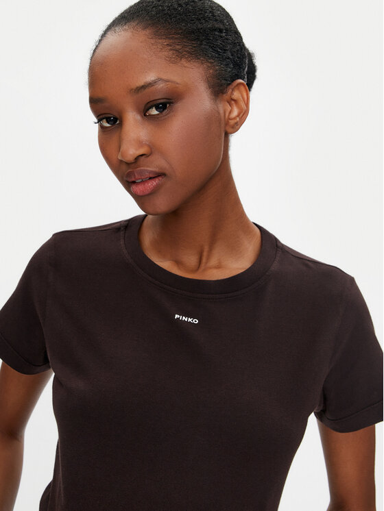 PINKO Pinko T-Shirt Moro 100373 A228 Καφέ Regular Fit