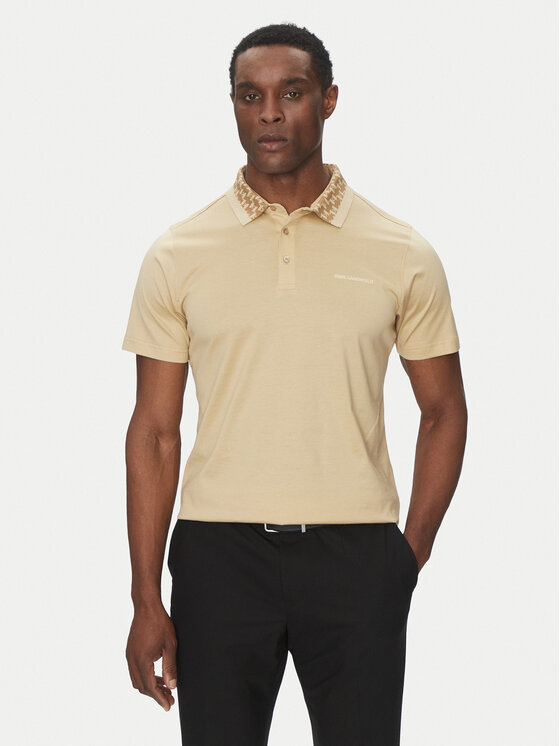 KARL LAGERFELD KARL LAGERFELD Polo 745001 552200 Bež Slim Fit
