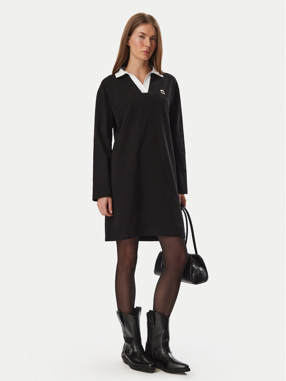 KARL LAGERFELD KARL LAGERFELD Повсякденна сукня B4W13055 Чорний Regular Fit