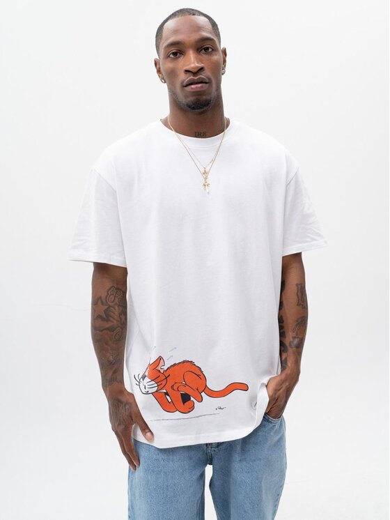 Smerfy Smerfy T-Shirt 119806 Biały Oversize