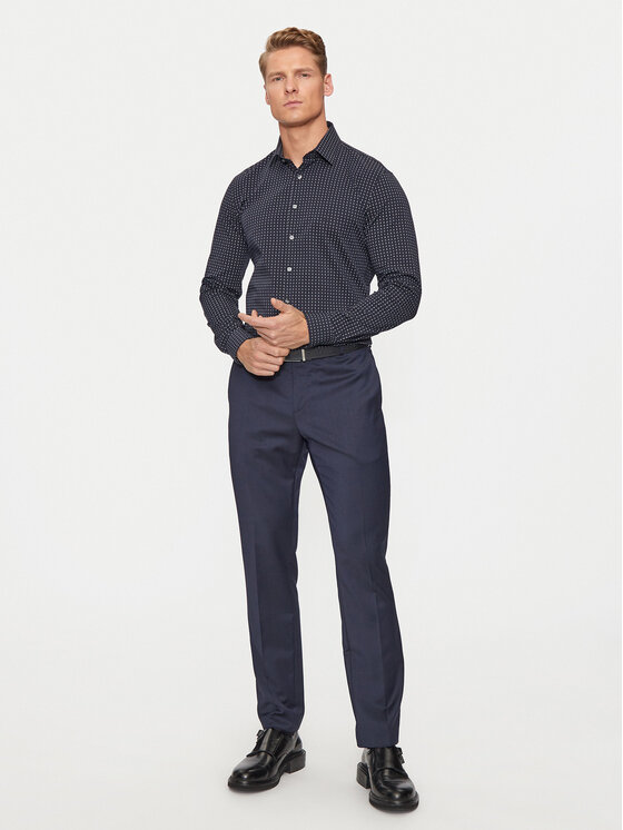 Calvin Klein Calvin Klein Košulja K10K113163 Tamnoplava Slim Fit